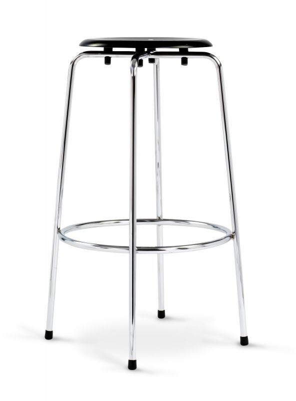 SB 38 Bar stool black lacquered Wilde+Spieth